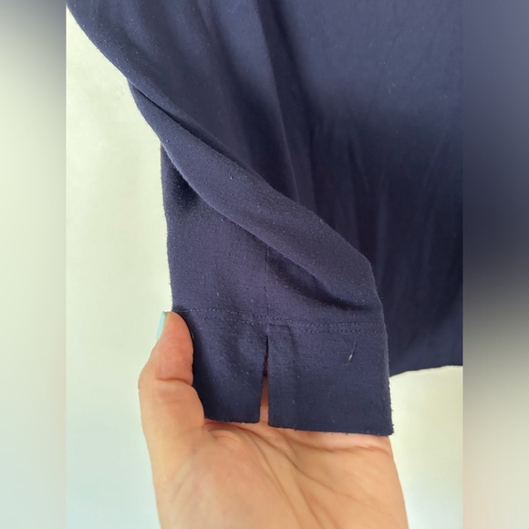 Eileen Fisher Large Top Womens Black Square Neck Boxy Neutral Minimalist USA - Picture 4 of 8